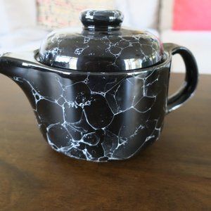 Vintage 80's Waechtersbach Black Mable Teapot